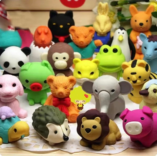 Mini Animal Erasers( 3 pcs)