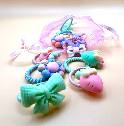 Cute Hair Elastics (5 Pairs)